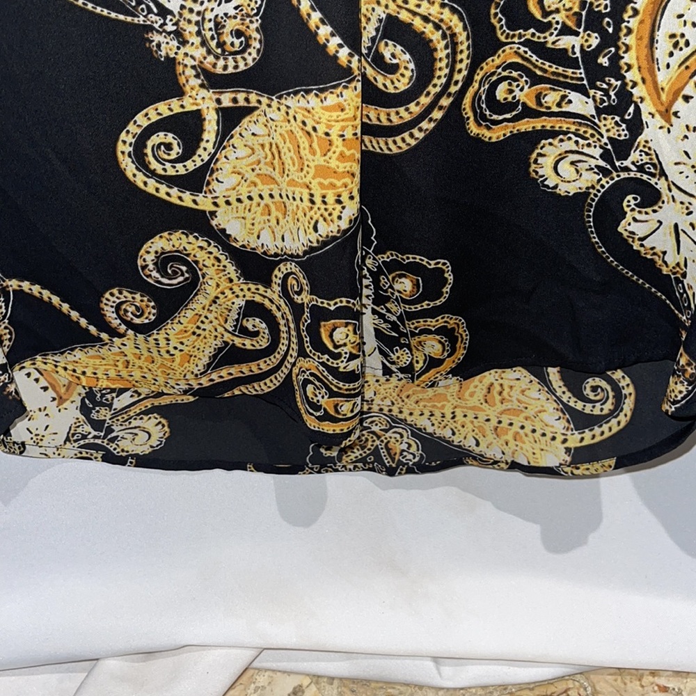 New Guess Marciano printed Gold long sleeves 0 XS - Picture 5 of 9